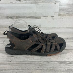 Ozark Trail Mens Closed Toe‎ Outdoor Hiking Slip-On Sandal Brown Size 12